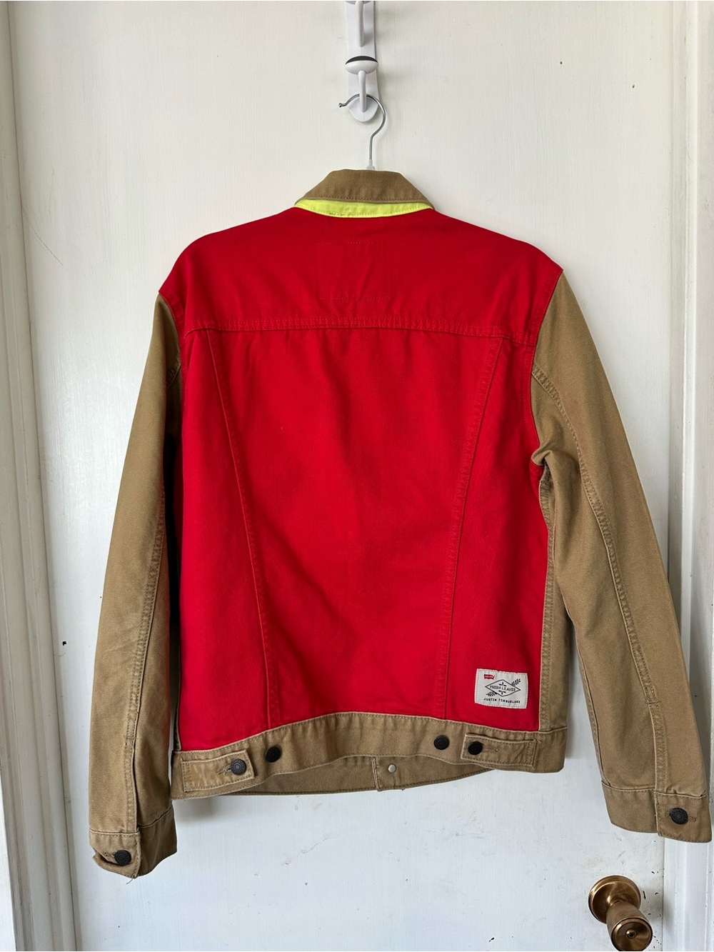 Levi’s Fresh Leaves Justin Timberlake Special Edition Brown Red Denim Jacket M - Picture 2 of 7